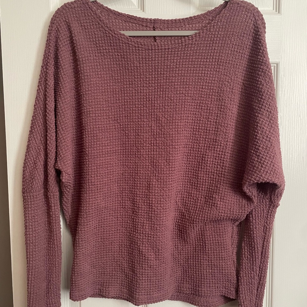 Women's Textured Mauve Sweater